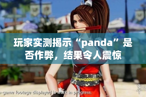 玩家实测揭示“panda”是否作弊，结果令人震惊