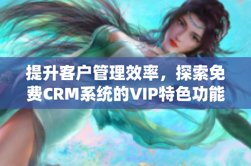 提升客户管理效率，探索免费CRM系统的VIP特色功能