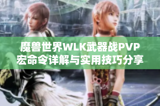 魔兽世界WLK武器战PVP宏命令详解与实用技巧分享