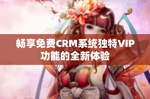 畅享免费CRM系统独特VIP功能的全新体验