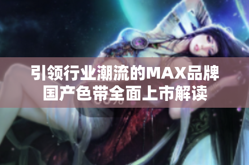 引领行业潮流的MAX品牌国产色带全面上市解读