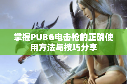 掌握PUBG电击枪的正确使用方法与技巧分享