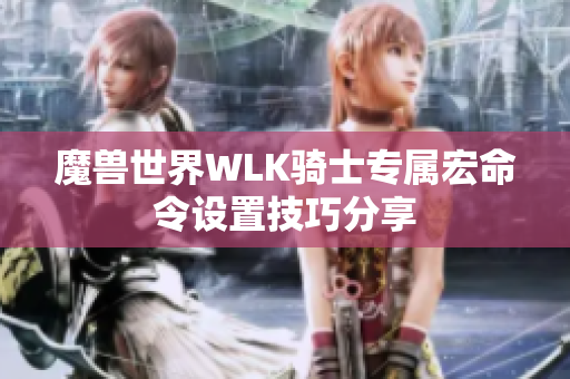 魔兽世界WLK骑士专属宏命令设置技巧分享