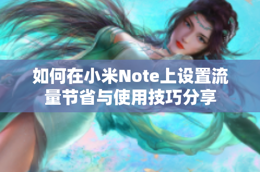 如何在小米Note上设置流量节省与使用技巧分享