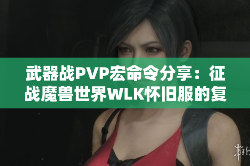 武器战PVP宏命令分享：征战魔兽世界WLK怀旧服的复仇之路