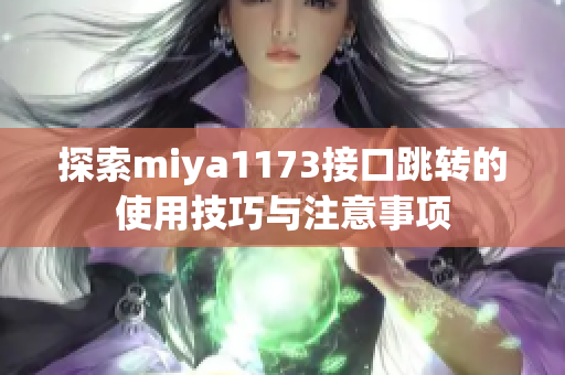 探索miya1173接口跳转的使用技巧与注意事项