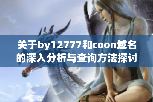 关于by12777和coon域名的深入分析与查询方法探讨